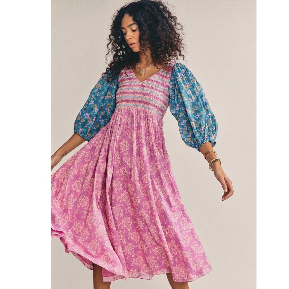 Loveshackfancy Analia Dress In Moody Vino P